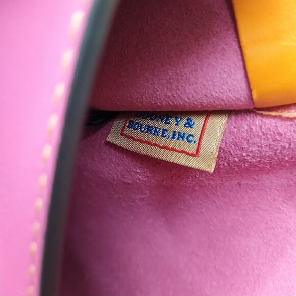 Dooney & Bourke Reese North South Pink Leather Flap Closure Shoulder Bag - Picture 13 of 16